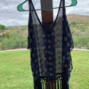 Off the shoulder and fringe